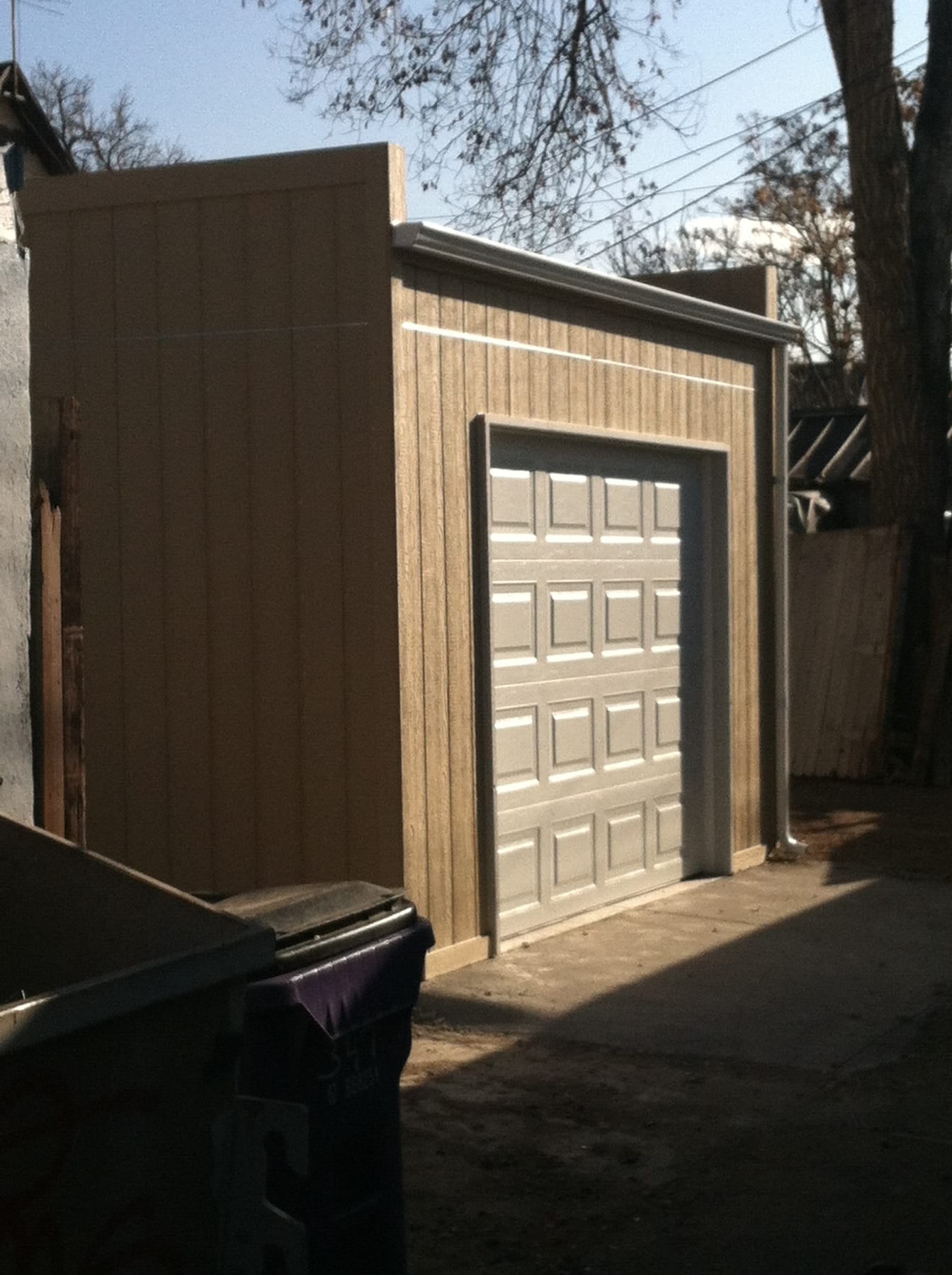 Custom Small Detached Garage - 14x20 T1-11 Flat Roof