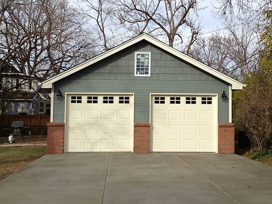 Two Car Detached Garage - 22x22-Lap-with-Brick