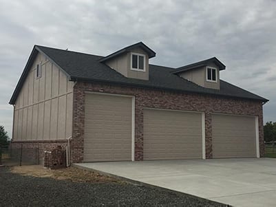 Detached Garage with Reverse Gable Roof Style