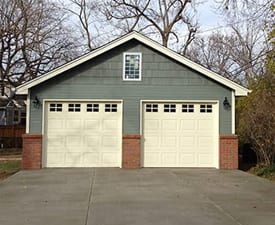 Two Car Detached Garage - 22x22-Lap-with-Brick-275w